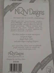 NRN Designs Tag & Shells Vellum Scrapbook Stickers Roll Of 50