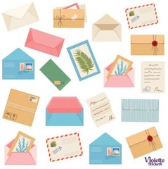 Violette Stickers Letters & Notes Mail Stickers Crafts Planner Supply Scrapbook