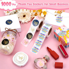 1000 Pcs 1.5 Inch Thank You for Supporting My Small Business Stickers