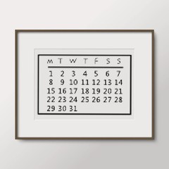 Calendar Date Week Number Clear Stamps for Card Making and Journaling, Clock Tim