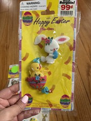 Vintage Holographic Shiny Foil Laser Easter Stickers 3D Pins 80s NEW Lot