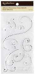 Swirls Flourish Bling Clear Silver Gem Border Accent Recollections Stickers