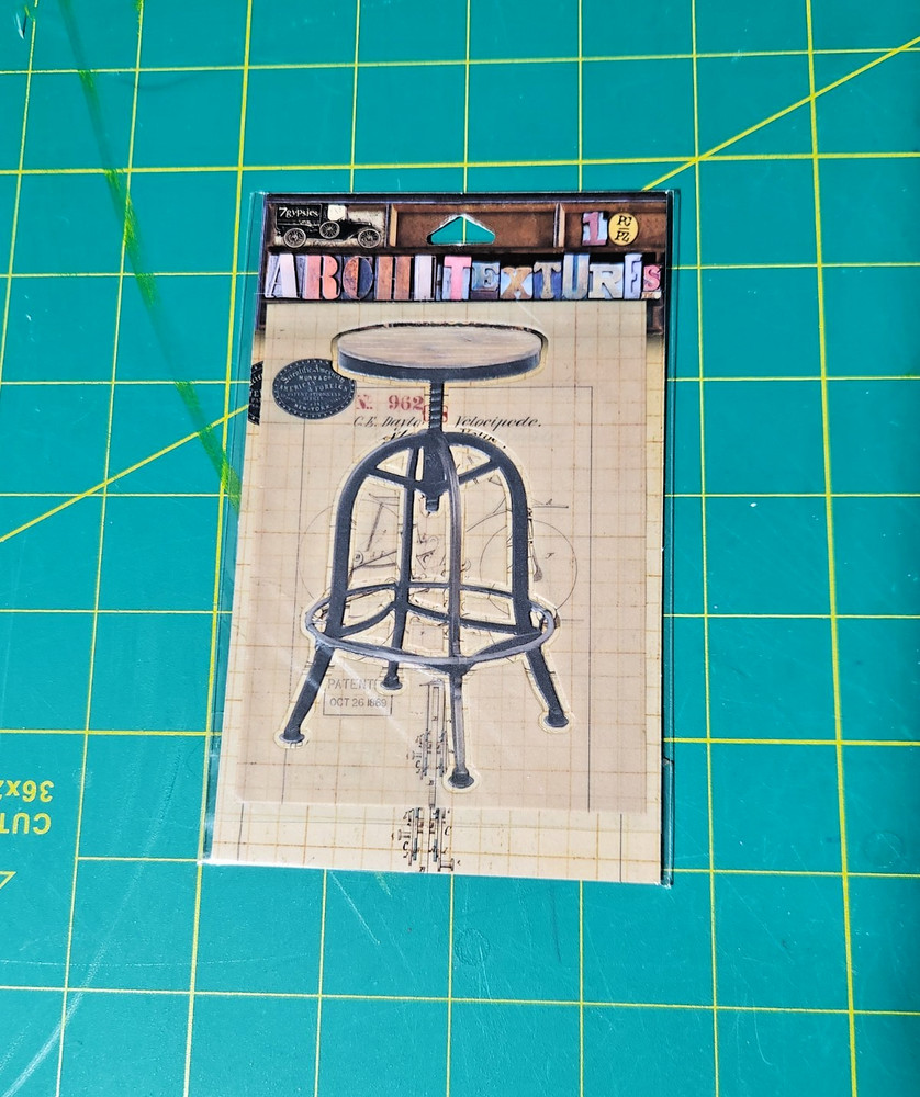 ArchiTextures Treasures Drafting Stool DISCONTINUED Sticker Embellishment