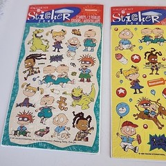 3 Pkgs. 1997 Nickelodeon RUGRATS Stickers 12 Sheets American Greetings NIP