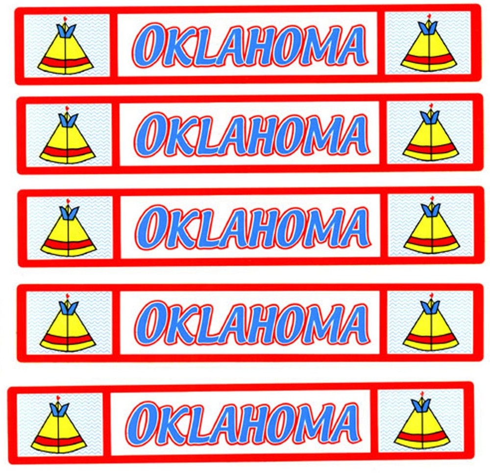 Travel TITLE STATE Scrapbook Stickers! **OKLAHOMA** 5 Sheets