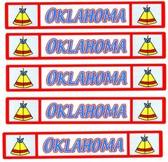 Travel TITLE STATE Scrapbook Stickers! **OKLAHOMA** 5 Sheets