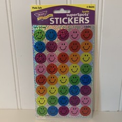 Vintage Trend Enterprises Sparkle Super Spots Stickers Silly Smiles New Sealed