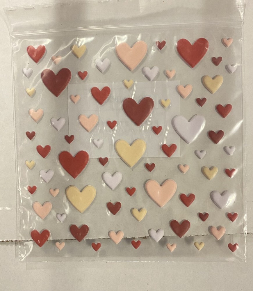 CTMH Sticker Embellishments PUFFY HEARTS Pink & Red Card Making