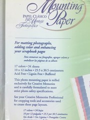 Creative Memories Classic Photo Mounting Paper 34 Sheets 17 Colors Torn Pkg