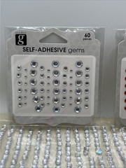 Adhesive Gemstone Lot Of 3~ 1300 & Two 60 Pieces For Crafts Free Shipping New