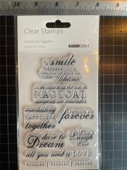 New KAISERCRAFT RUBBER STAMP clear cling MAGICAL SAYINGS love