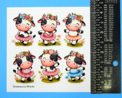 Dancing Cows Small Sticker Sheet