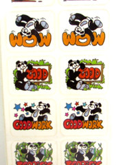 Vintage Positive Pandas 60 Incentive Stickers Instructional Fair IF4222 NIP NOS