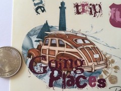ROAD TRIP Clear Mylar Stickers Approx.4″x 11″Miss Elizabeth’s•Vacation •Getaway•