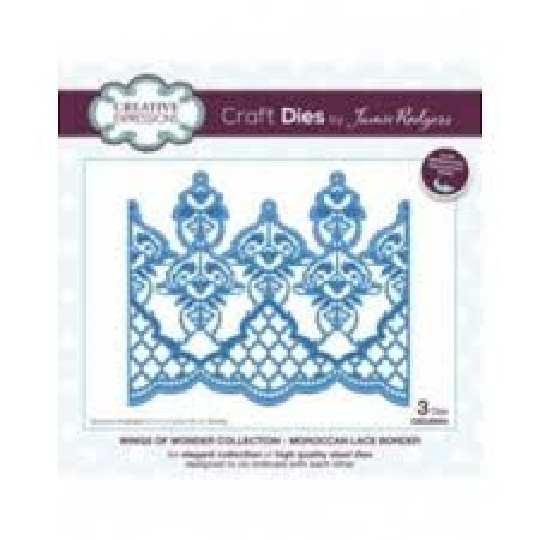 Creative Expressions METAL CUTTING DIE – WINGS OF WONDER – MOROCCAN LACE BORDER