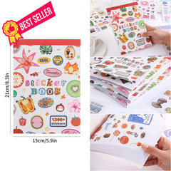 Girl’s Korean Sticker Book, Food and Daily Life Theme – 1300+ Cute Dream Pink