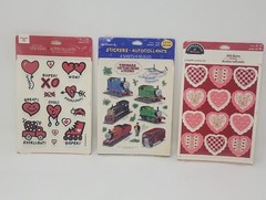 3 Vintage Hallmark Stickers 1990s Made In The USA Thomas & Friends Hearts Reward