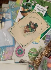 Assorted Holiday Themed Vintage Junk Journaling Paper & Buttons Packet 130 Items