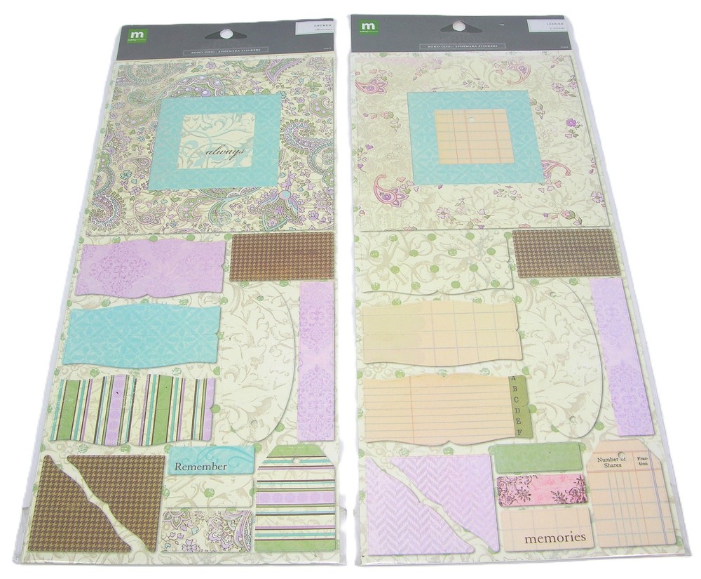 Lot of 2 NIP Making Memories Scrapbook Ephemera Stickers LAUREN & LEDGER