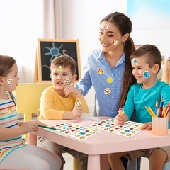 1 1/2″ Cute Preschool Kindergarten Back to School Stickers, 480PCS Pre-K Self…