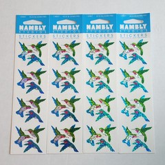 Hambly Studios Prismatic Stickers Mini Hummingbirds P7131 Birds Sparkle VTG New