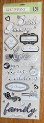 K&Company Our Wedding Title Love Family Bride Groom Party Bouquet Dress Ring 3D