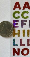 FUN HOUSE COLORFUL Prismatic Alphabet Stickers(89pc)Sticko •Letters•Memories•