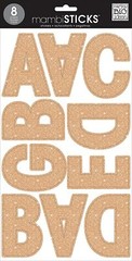 mambiSTICKS Large Alpha Stickers – AVA ROSE GOLD GLITTER – 77 pcs