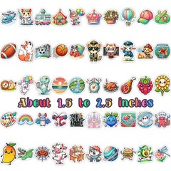 200PCS Cute Water Bottle Stickers – Funny Animal Fruit Stickers for Kids Adul…
