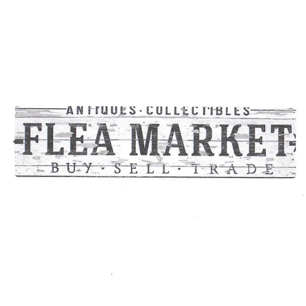 Flea Market Antiques Collectibles Buy Sell Trade Farmhouse Paper Sticker Decal
