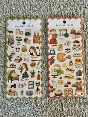 Lot of 12 MIND WAVE Routine Charm & DAISO Kawaii Japanese Girl Stickers