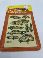Vintage 1981 Stickers Car Sparkle Stick-Ons NOS 1980s Stickers