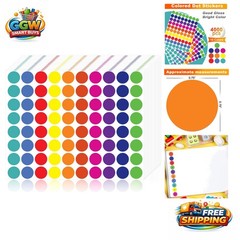 Vibrant 4000 Pcs Polka Dot Stickers – 3/4″ Round Labels for Creative Projects