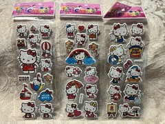 Retro Vintage Look Hello Kitty 3D Bubble Puffy Stickers 3 sets (#2)