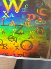 3D Holographic Alphabet Typography Art Sticker Sheets Lot of 2 Rainbow Prism