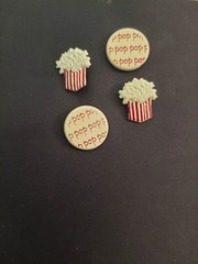 12 POPCORN MOVIE NIGHT SCRAPBOOKING BRADS