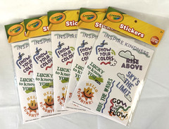 Crayola Inspirational 5 pack Sticker Sheet Back to School 50 sheets/400 stickers