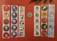 50 CHRISTMAS STICKERS/CHRISTMAS STICKERS FOR KIDS/REWARD STICKERS/X-MAS SEALS