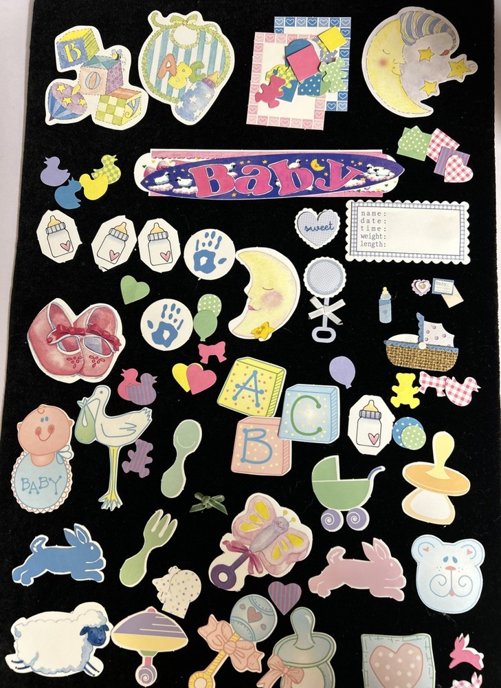 Vintage Baby Stickers Die Cuts And Embellishments