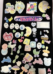 Vintage Baby Stickers Die Cuts And Embellishments
