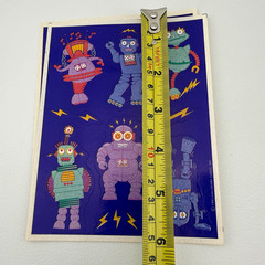 2 Vintage 1993 80’s Hallmark Cards Inc Robot Sticker Sheets 12 Total Stickers
