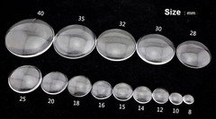 Transparent Round Flatback Glass Cabochon Dome 60mm No Hole Crafts