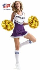 2PCS Cheerleading Pom Poms Foil Plastic Metallic Cheerleader Sport Kids Adults