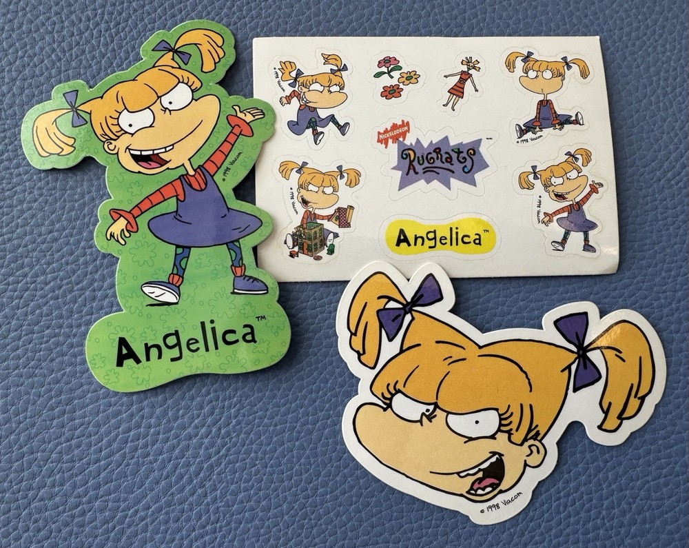 Lot Rugrats Colorful Sticker NOS Cartoons Nickelodeon Decal Angelica Chuckie