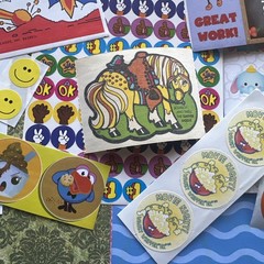 Vintage 80s 90s Y2K Sticker Partials & Singles Various Brands Years As Is Lot C