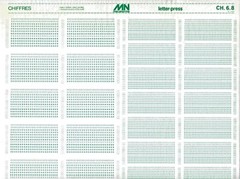 MECANORMA Dry Transfer Lettering CH.6.8 #251 CHIFFRES GREEN 1.5/2mm