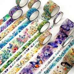 20 Rolls Washi Tape Set Floral Butterfly Decorative Masking Tape Scrapbooking Ar