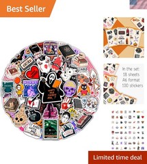 Thriller Mystery Stickers Set – 100 Waterproof Bookish Decals for Stylish Users