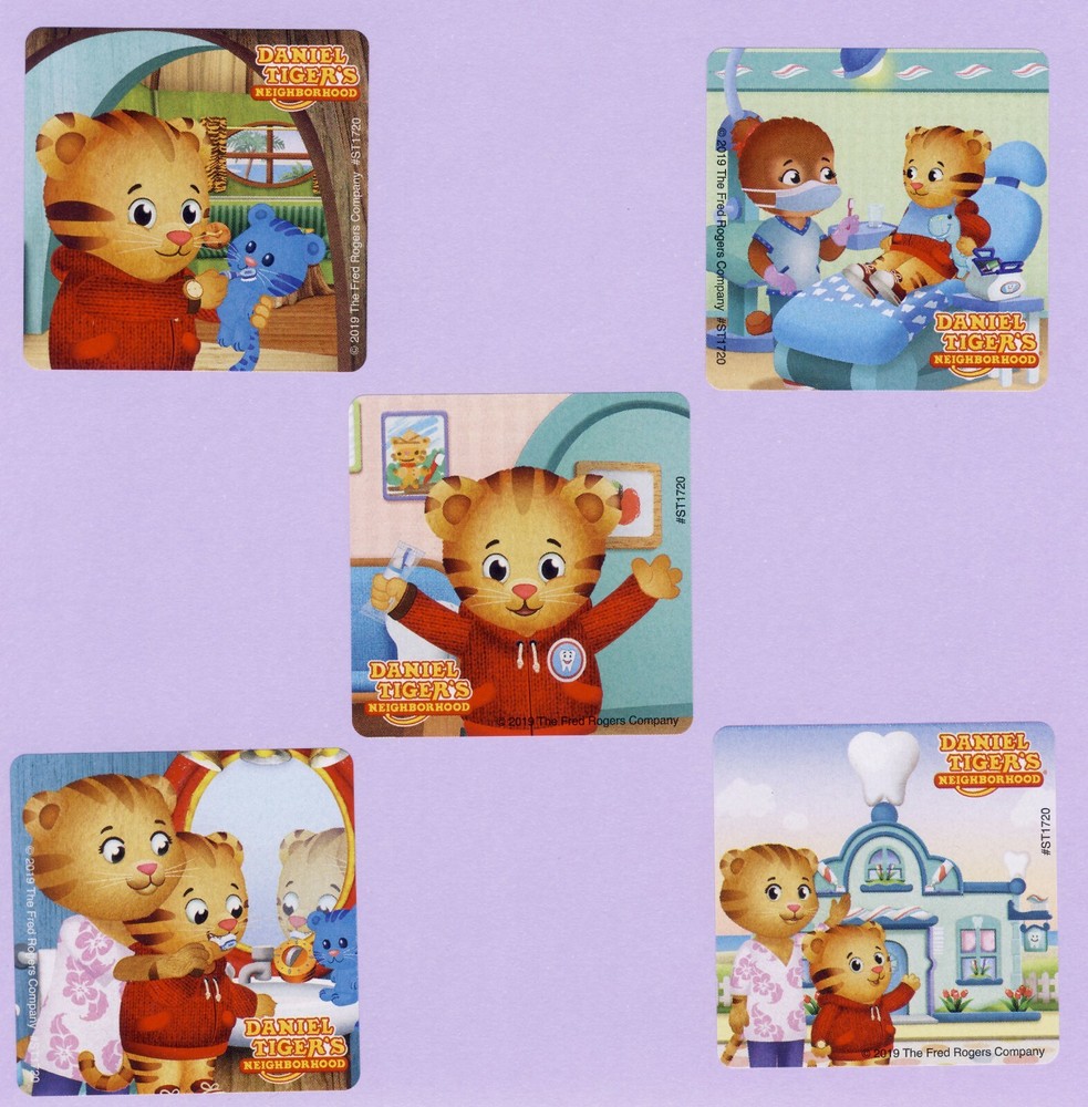 10 Daniel Tiger’s Neighborhood Dental – Large Stickers – Rewards
