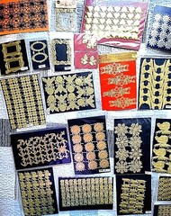 Choose from 59 Scrap Diecut German Gold Foil Paper Embellishments Crafts Sheets